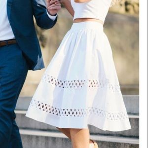 Alice+Olivia white skirt